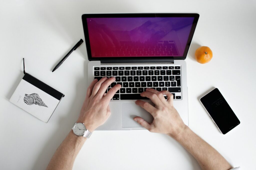 Setting up Google Business Profile categories on a laptop - Google Business Profile categories for tree service companies